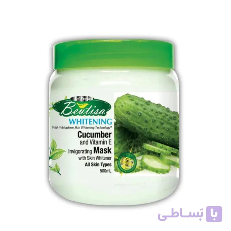 ماسک تقویت کننده و روشن کننده صورت بیوتی سا مدل خیار و ویتامین E حجم 500 میلی لیتر — تصویر 1