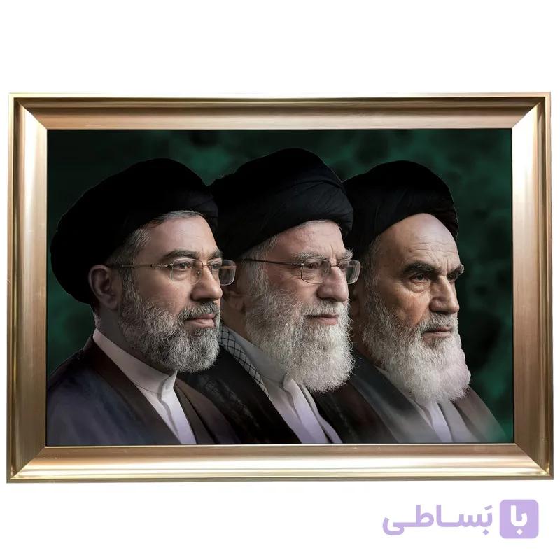 فرش ماشینی دیوارکوب طرح رهبران انقلاب اسلامی کد 40*60