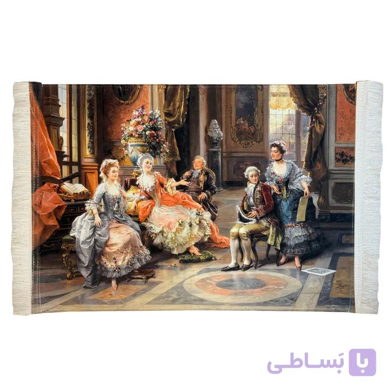 فرش ماشینی دیوارکوب طرح کلبه جنگلی کد 40*60