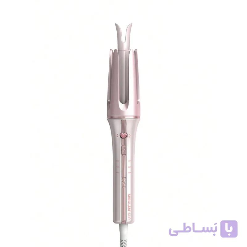 دستگاه فر کننده و کرلی مو صورتی شیگلم (SHEGLAM) اصل - سایز 25 میلی‌متر — تصویر 1