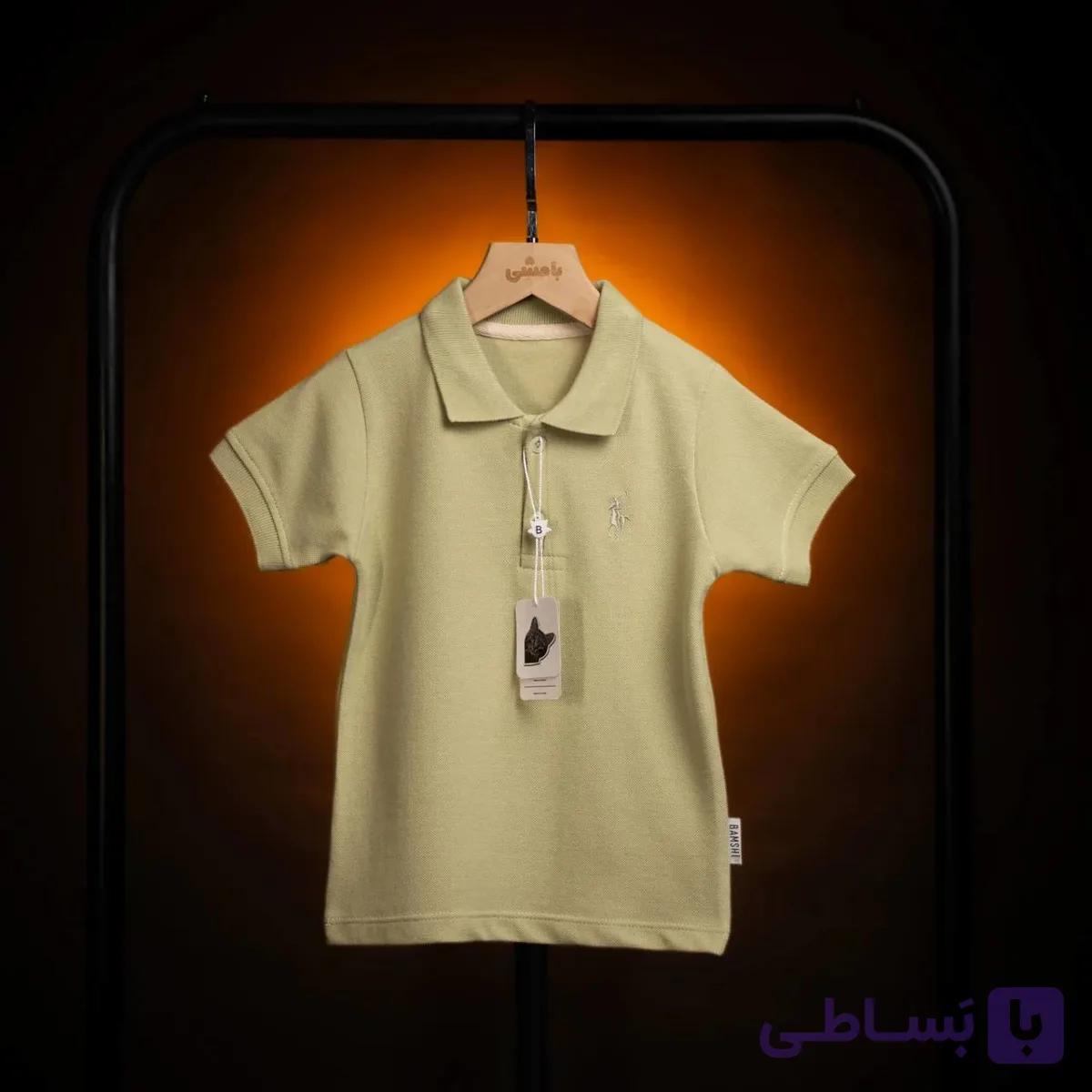 تیشرت یقه‌دار جودون بچگانه رنگ زرد