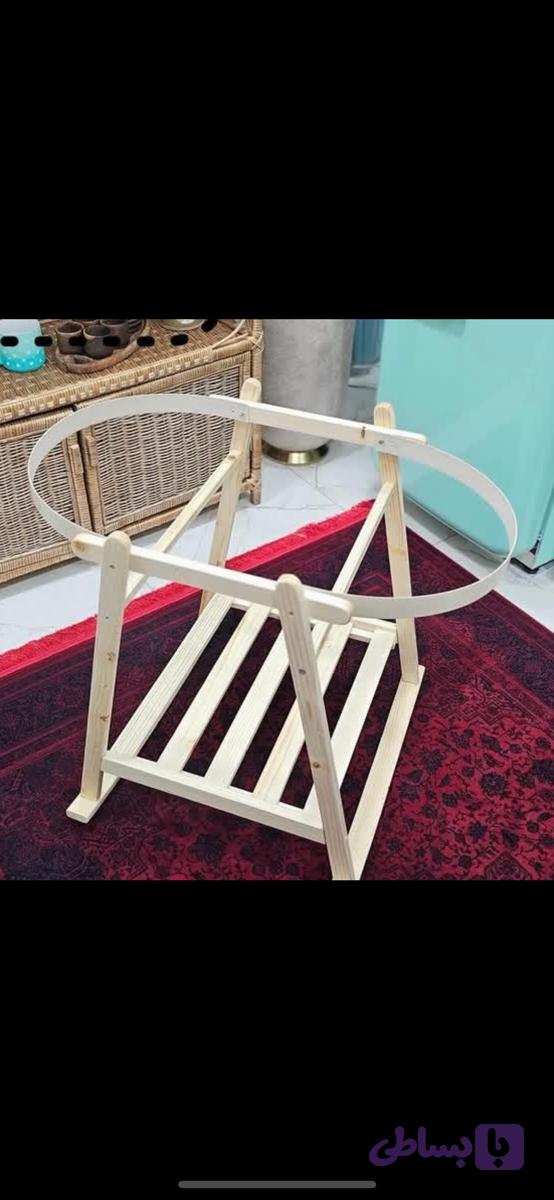 پایه چوبی کریر مدل پروانه ایی طبقه دار جنس روس