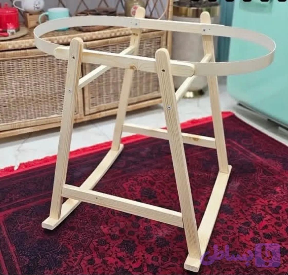 پایه چوبی کریرمدل پروانه ایی جنس چوب روس