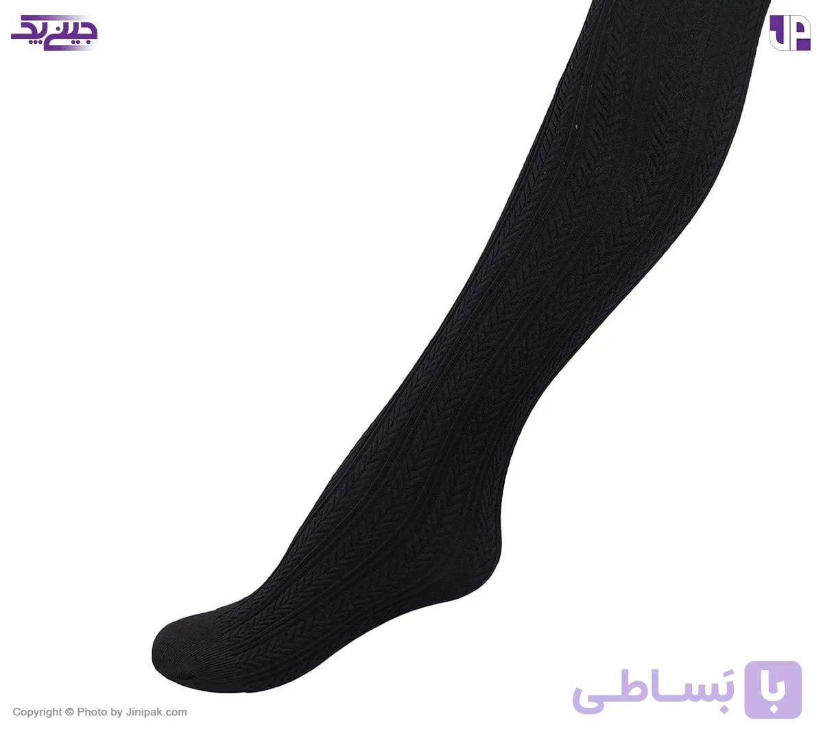 جوراب شلواری ساپورت نخی 280  زنانه پنتی  طرح گندمی فیری سایز