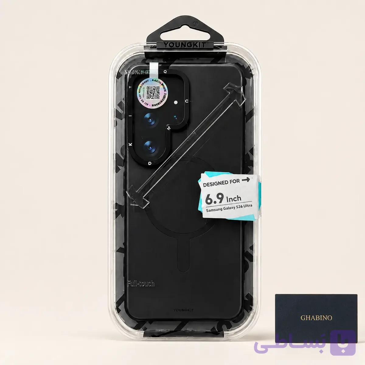 قاب سامسونگ Galaxy S26 Ultra مگسیف Youngkit Just Fun دودی مشکی