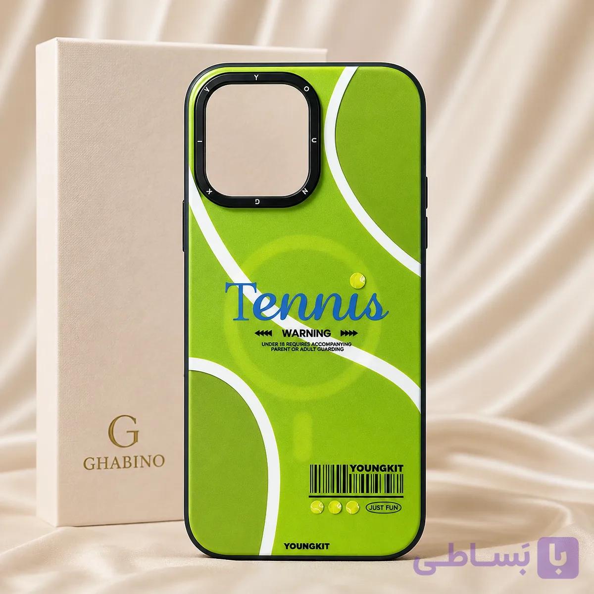 قاب آیفون 16 پرو مکس مگ سیف Youngkit Tennis سبز — تصویر 1