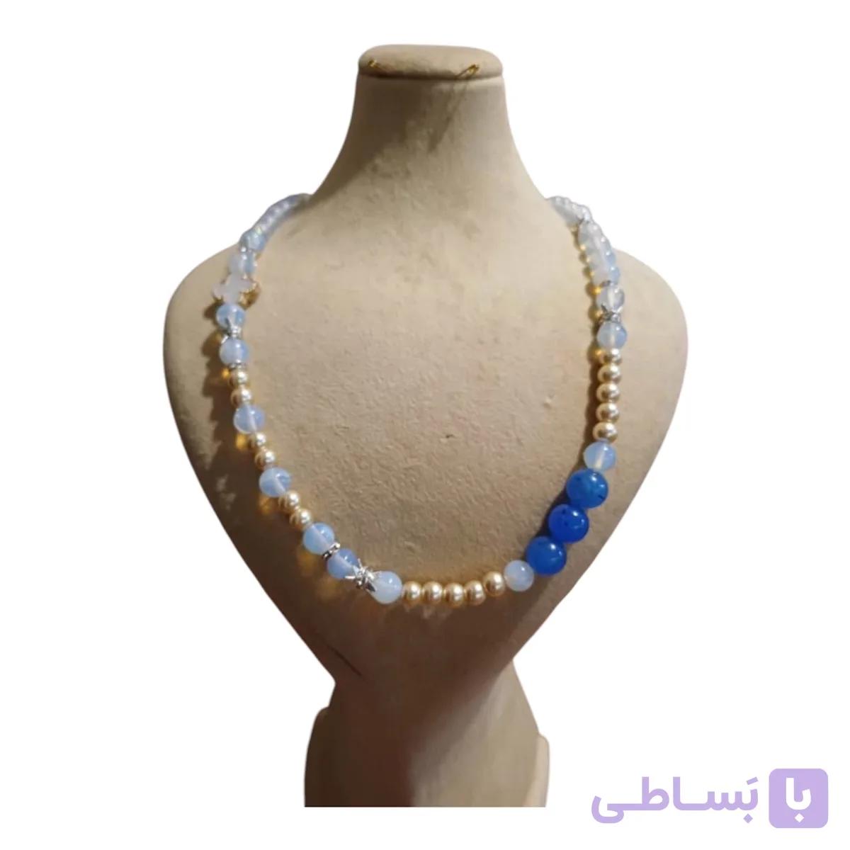 گردنبند ارسا کلاسیک اوپالین عقیق ابی