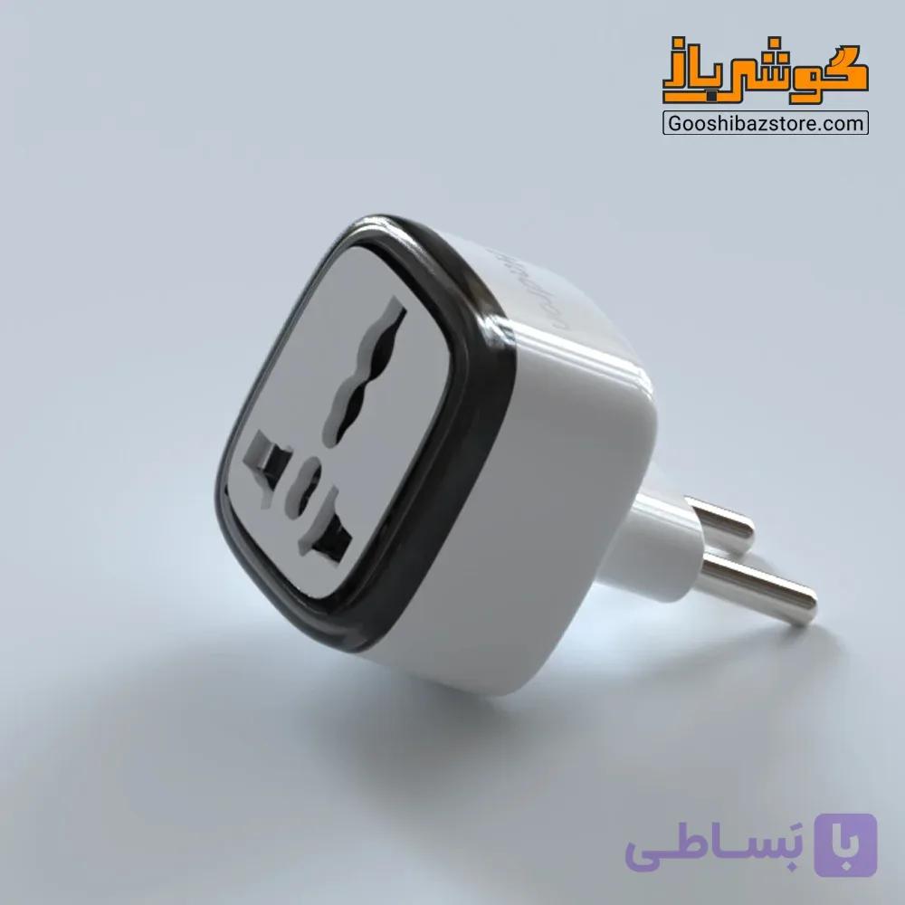 تبدیل دوشاخه برق هادرون مدل A10E-1 بدون چراغ — تصویر 1