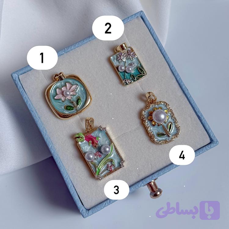 کالکشن گردنبند میناکاری قاب طبیعت (با زنجیر)