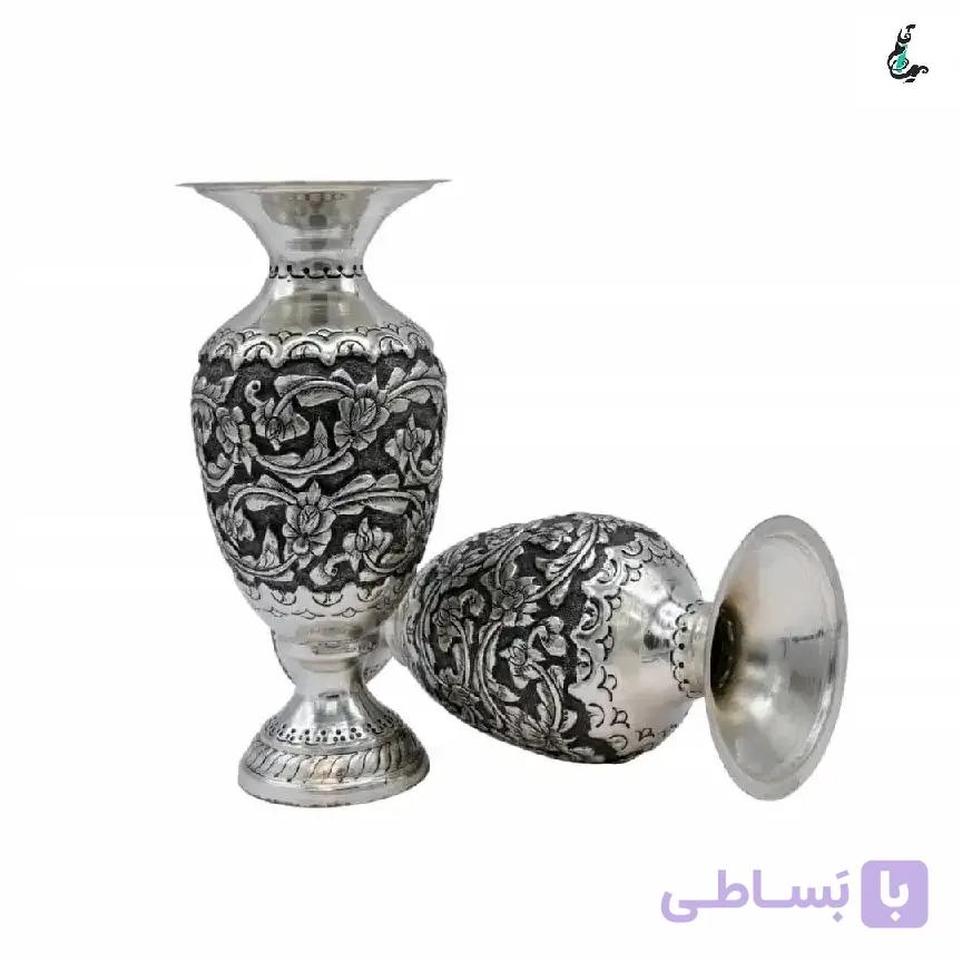 گلدان کعبدار قلمزنی — تصویر 1