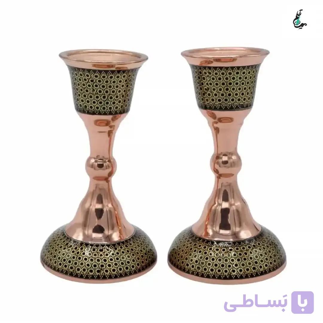 شمعدان خاتم کاری — تصویر 1