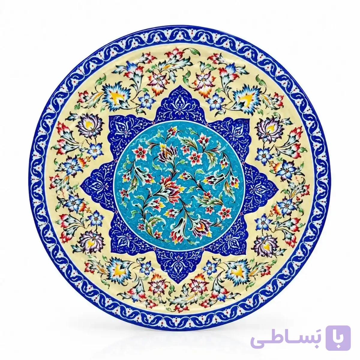 بشقاب مینا کاری 25 سانتی متری — تصویر 1