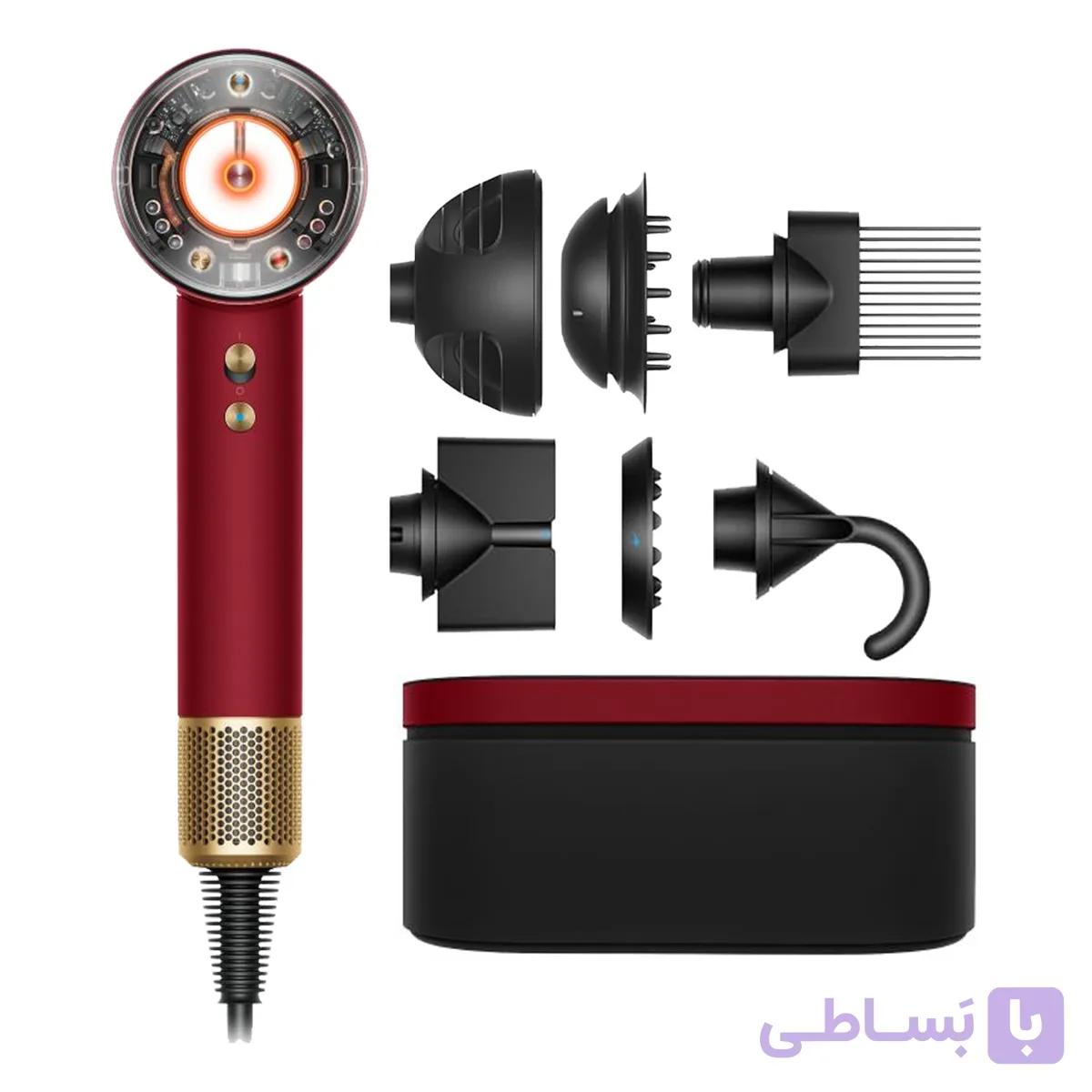 سشوار برس دار حالت دهنده دایسون مدل Supersonic nural Wave+Curl diffuser HD16 RVG — تصویر 1