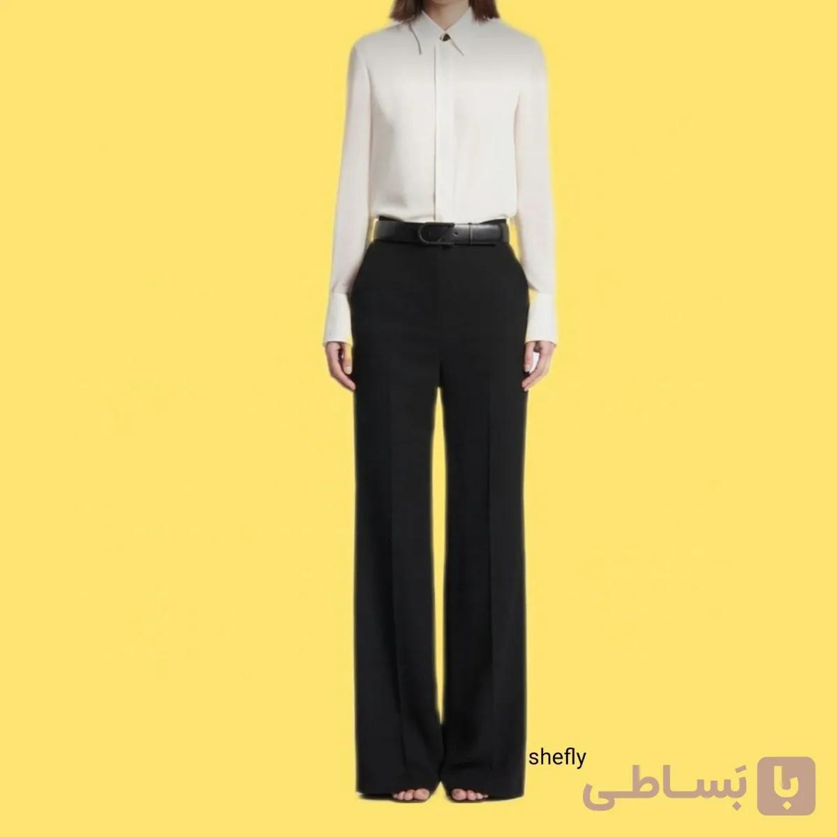 شلوار زنانه کرپ مازراتی لمه نیم بگ عمده (۶عددی) — تصویر 1