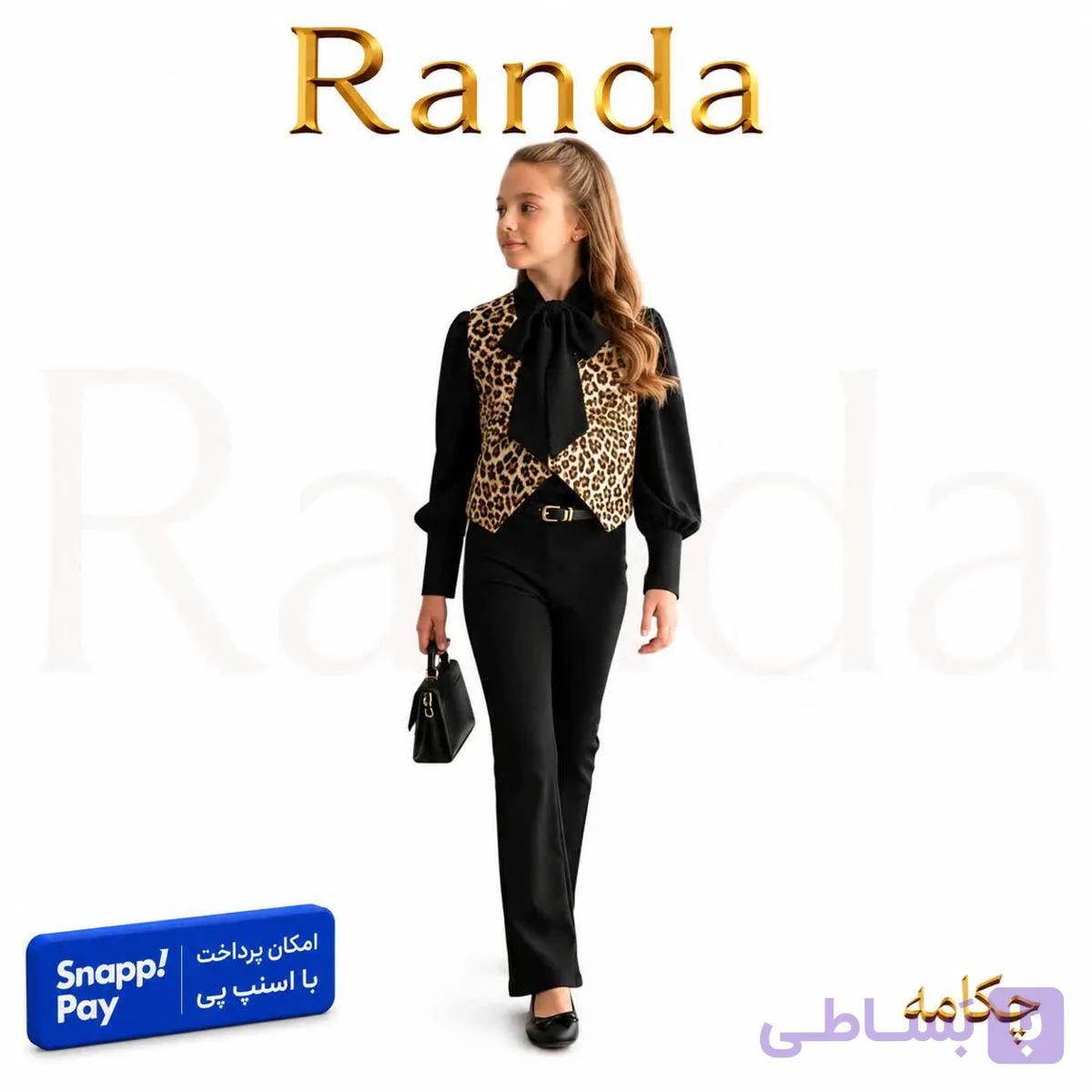 ست جلیقه وشومیزوشلوار دخترانه چکامه — تصویر 1