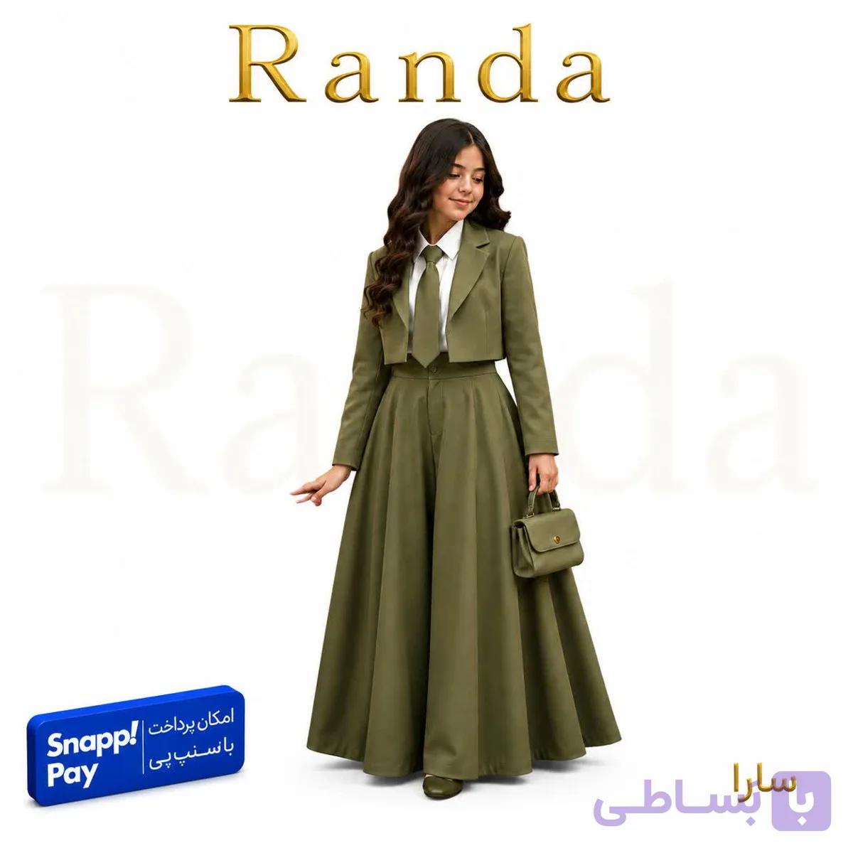 ست کت و شلوار همراه با تاپ و کروات دخترانه مدل سارا — تصویر 1