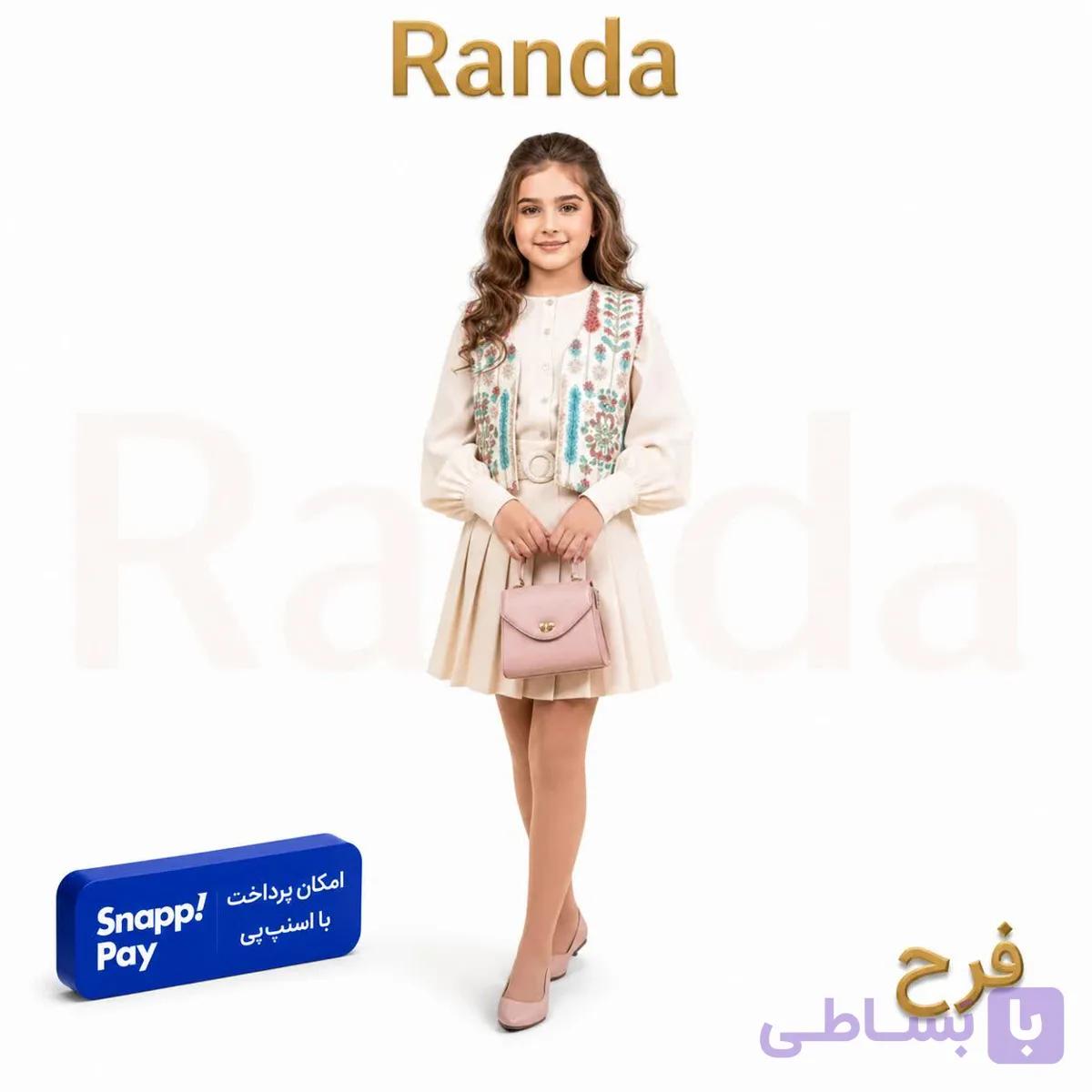 جلیقه سوزن دوزی شومیز دامن بچگانه مدل فرح — تصویر 1