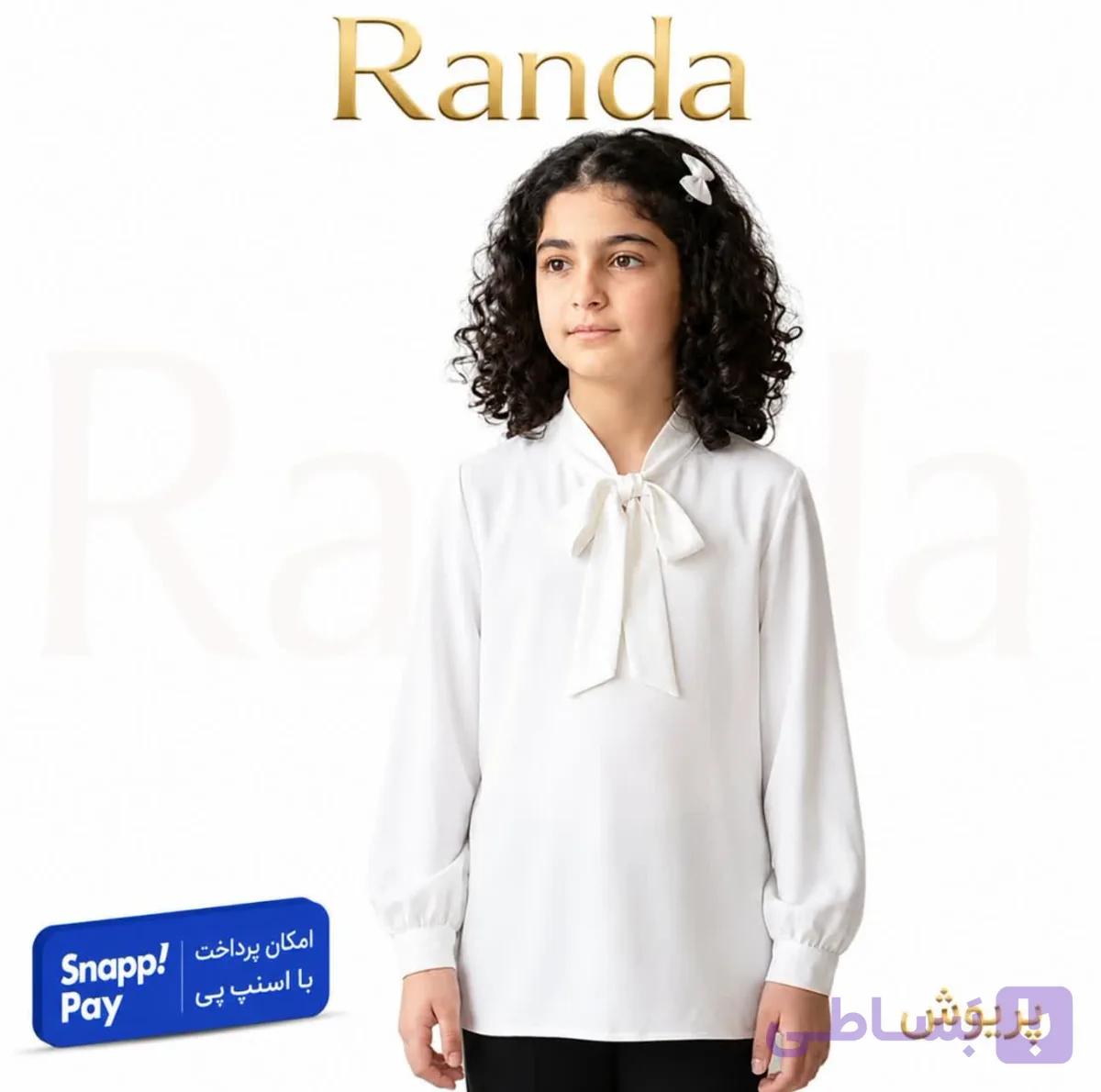 بلوز تک مجلسی دخترانه یقه کراواتی مدل پریوش
