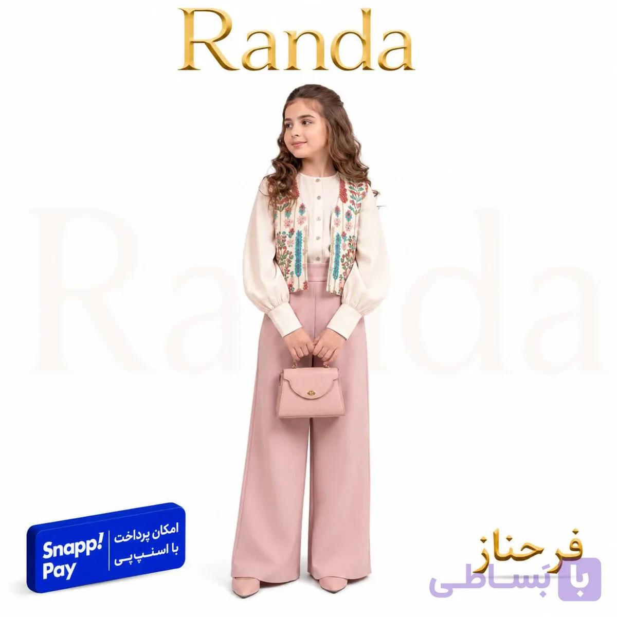 ست شومیز شلوار جلیقه سوزن دوزی مدل فرحناز