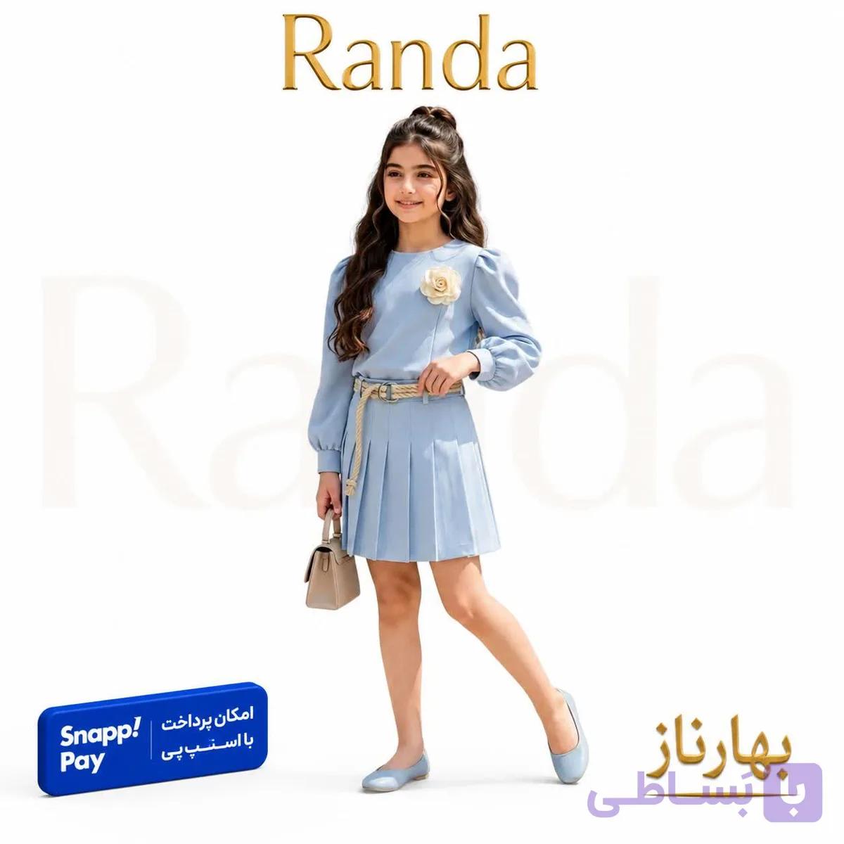 بلوز دامن عیدانه دخترانه مدل بهارناز — تصویر 1