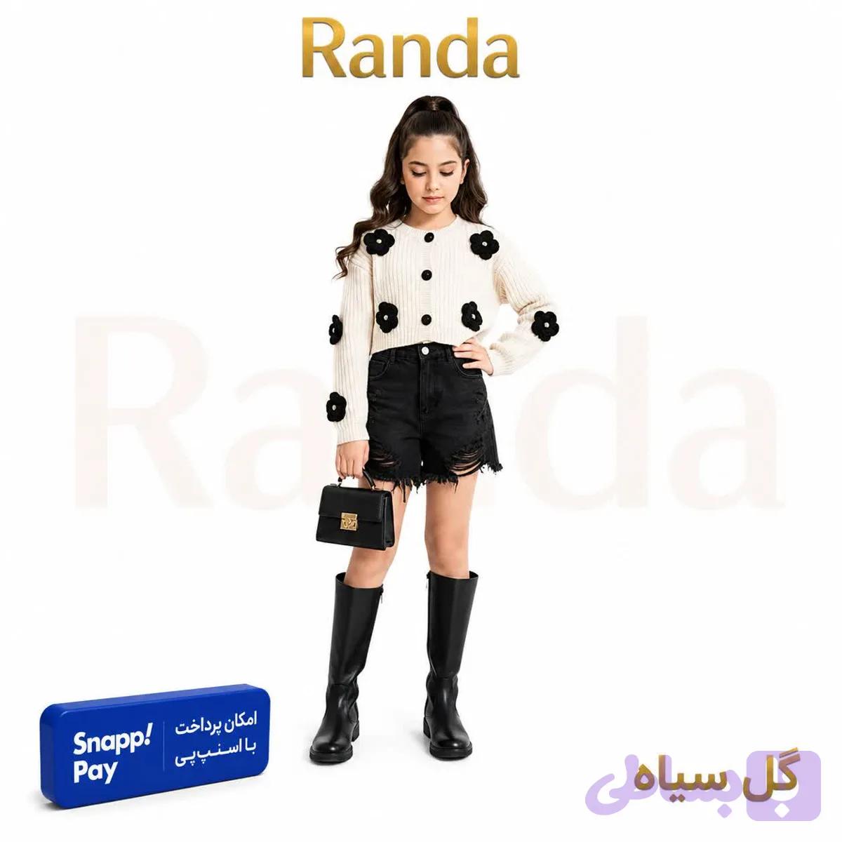 ژاکت کراپ شیک دخترانه مدل گل سیاه