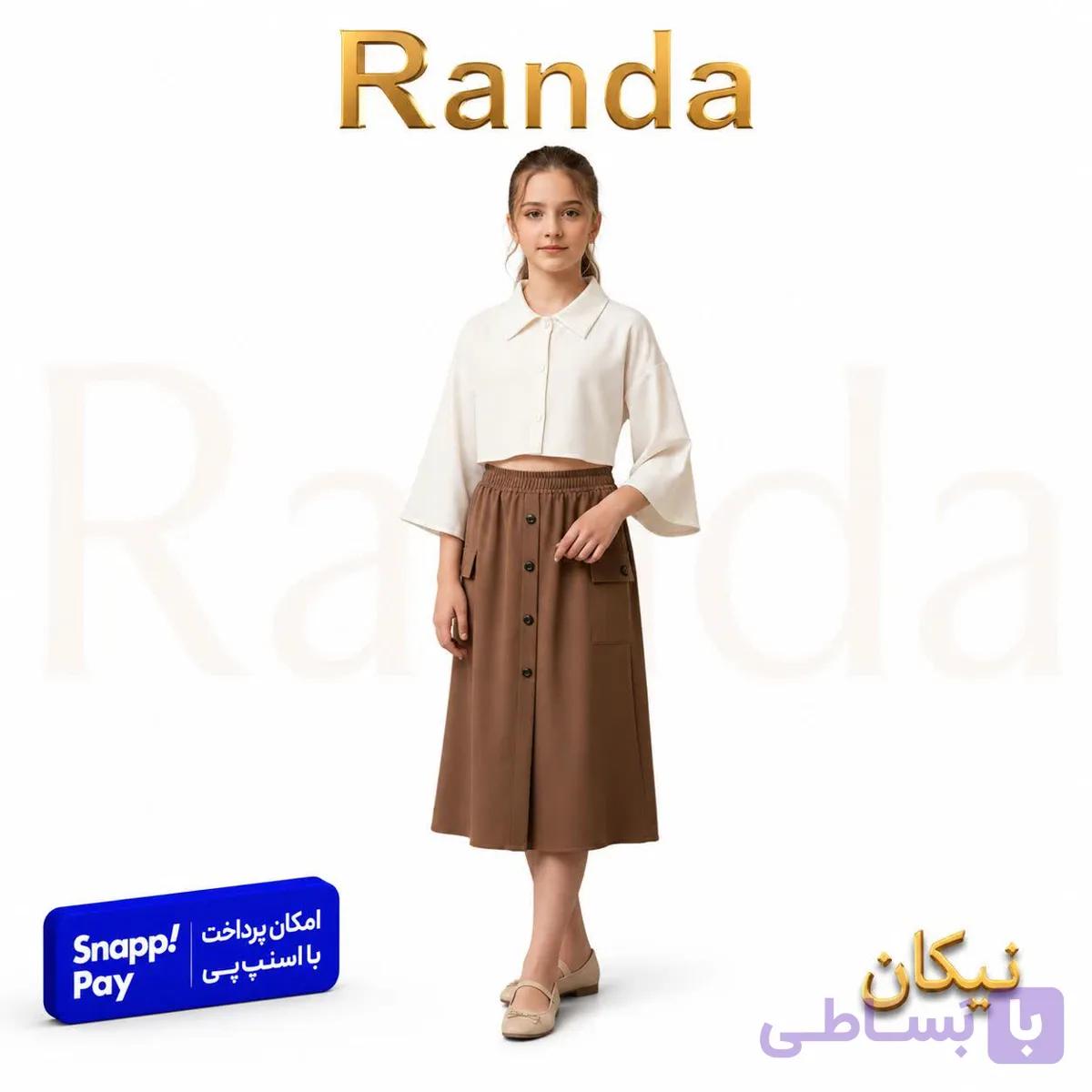 شومیز ساده با دامن بچگانه مدل نیکان — تصویر 1
