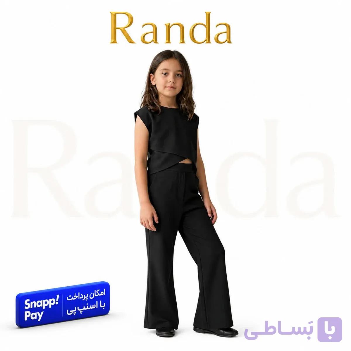تاپ نیم تنه مدل لش با شلوار دخترانه