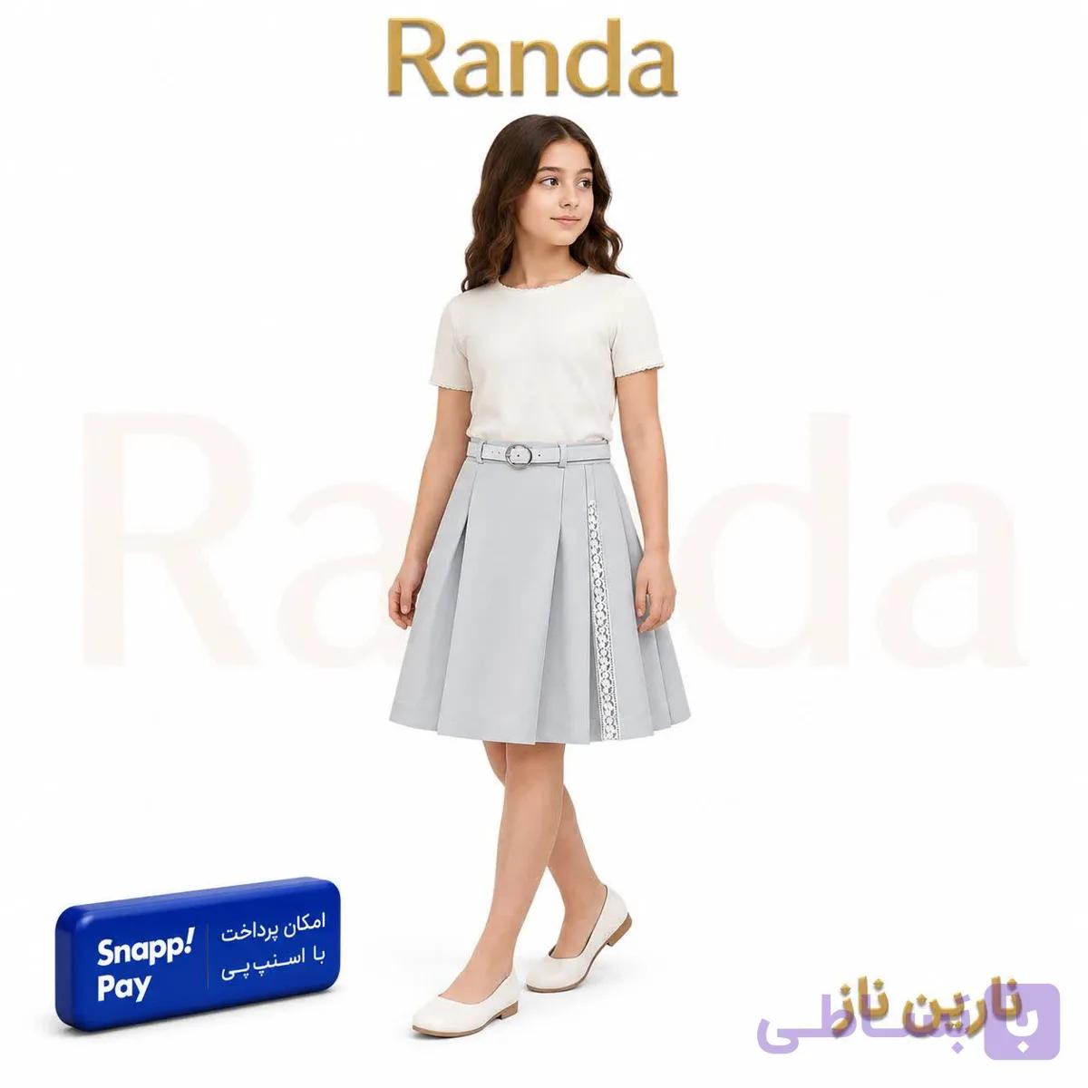 دامن تک بچگانه شیک و مجلسی مدل نارین ناز — تصویر 1