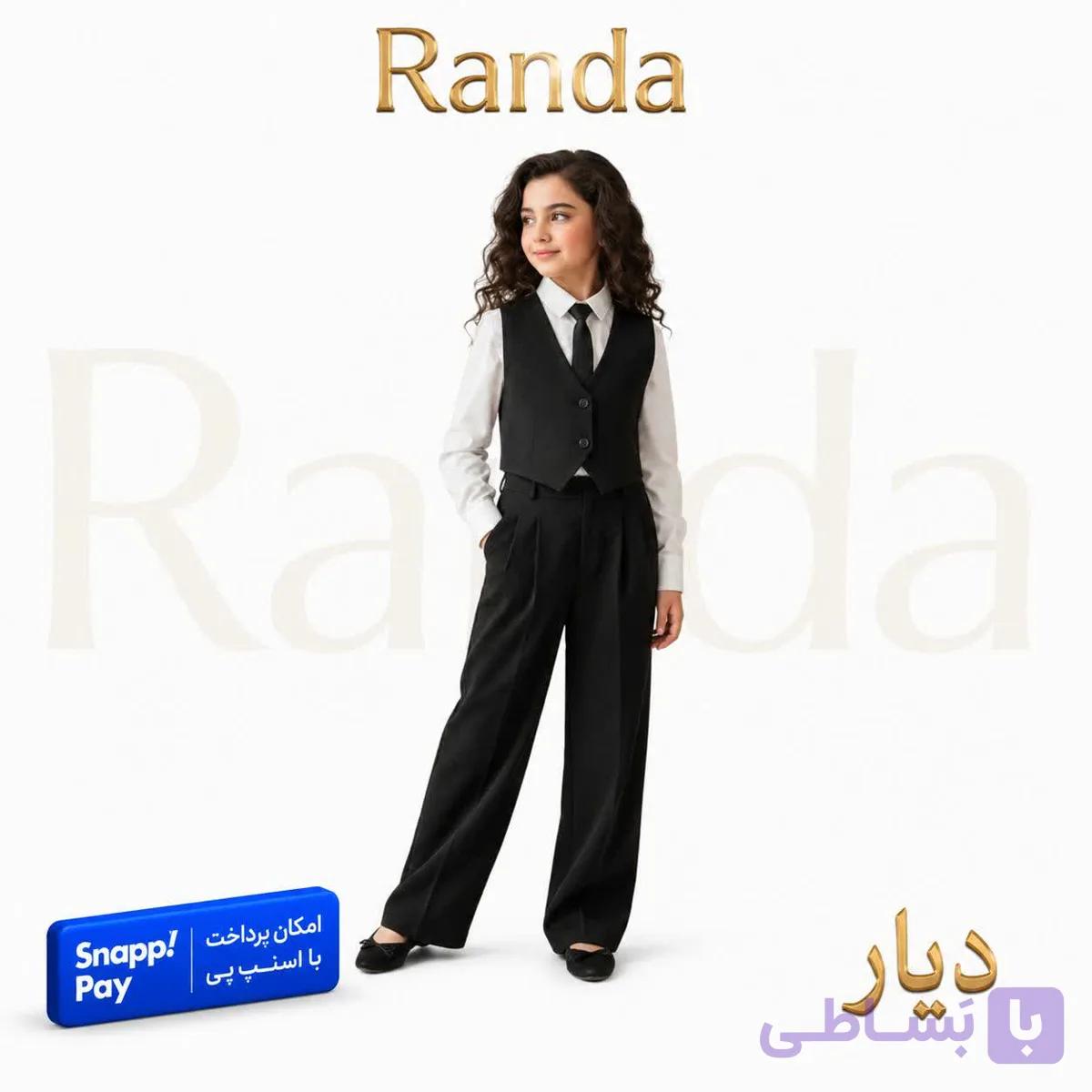 جلیقه، شومیز و شلوار به همراه کراوات مدل دیار — تصویر 1