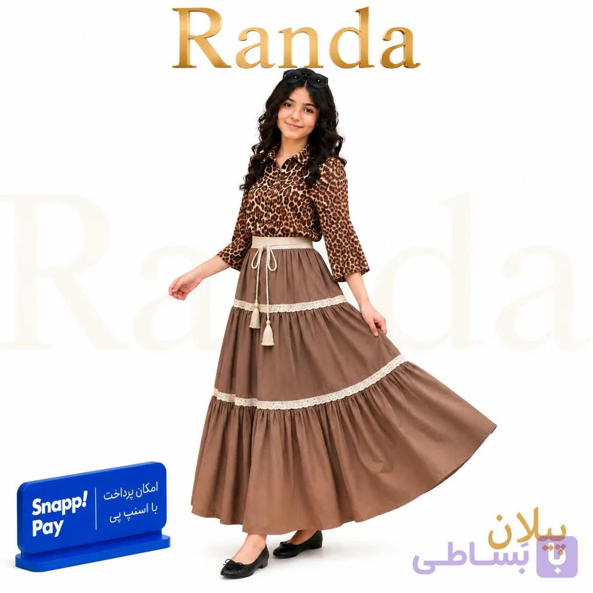 ست شومیز و دامن دخترانه  مدل پیلان — تصویر 1