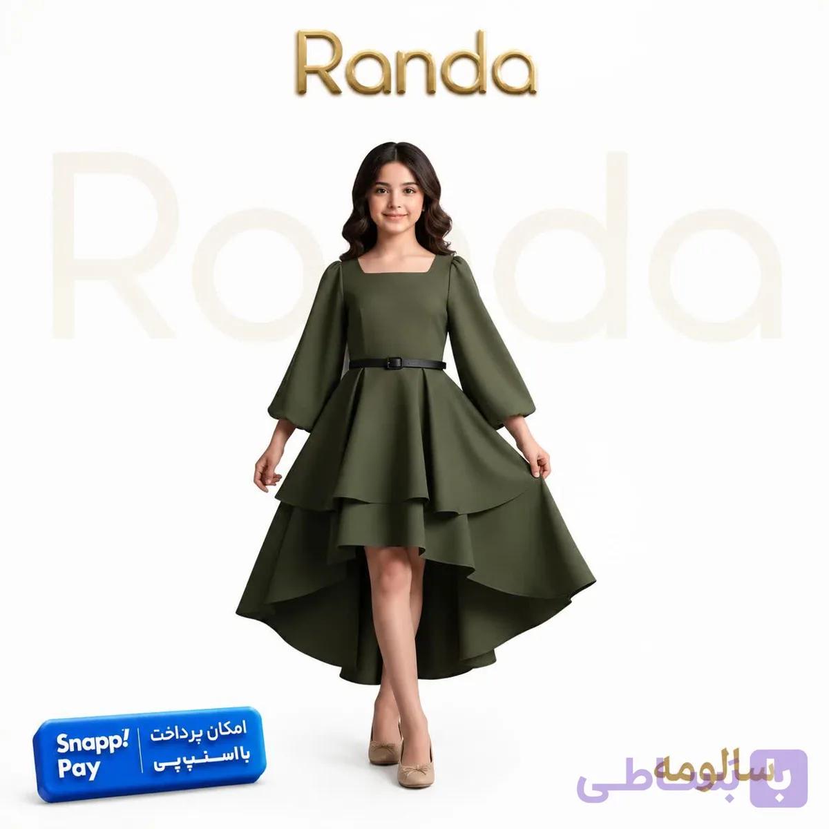 پیراهن خاص و پرچین دخترانه مدل سالومه — تصویر 1