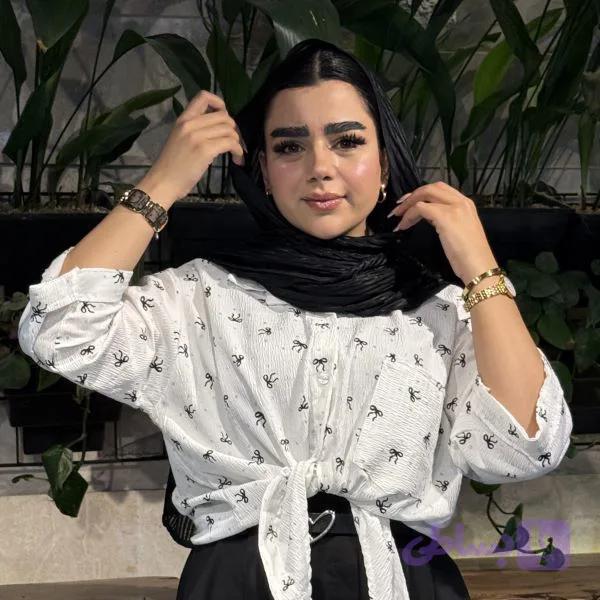 شومیز گره ایی اکلیلی پاپیونی