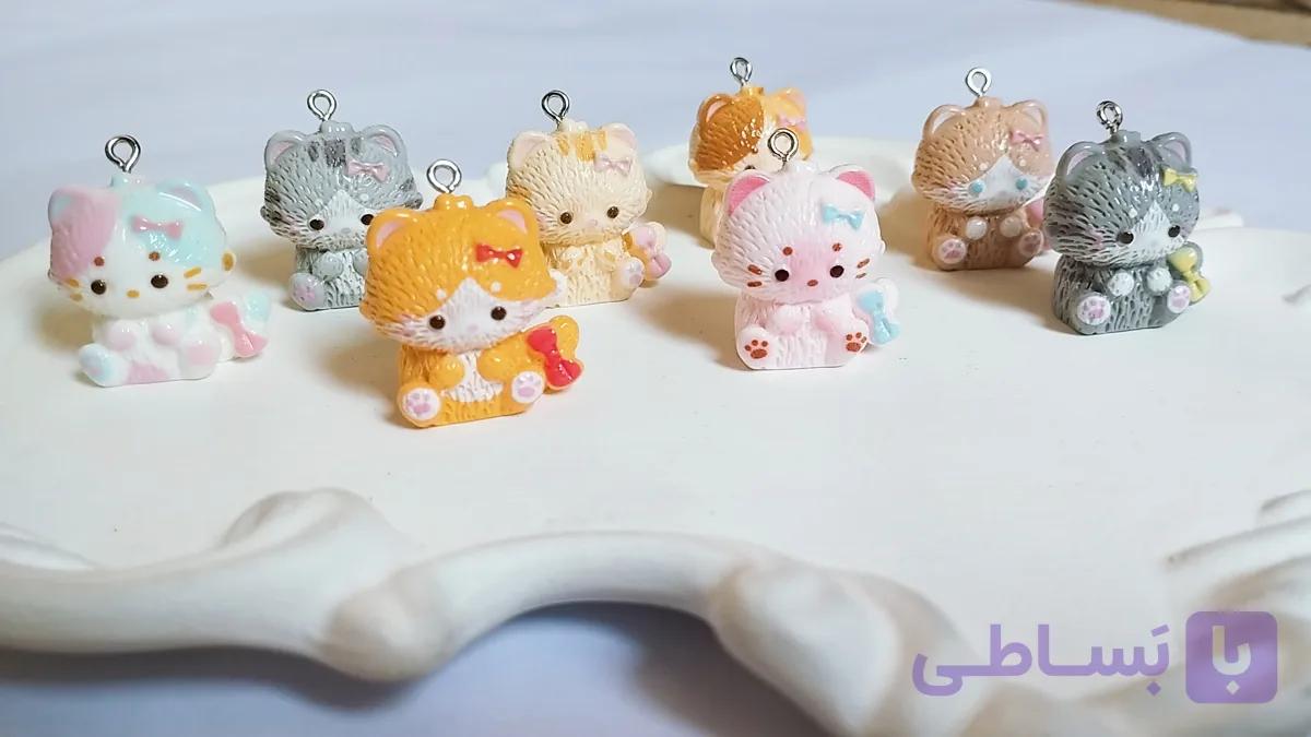 عروسک کیتی خمیری اویزدار (شروع سفارش از ۸عدد)