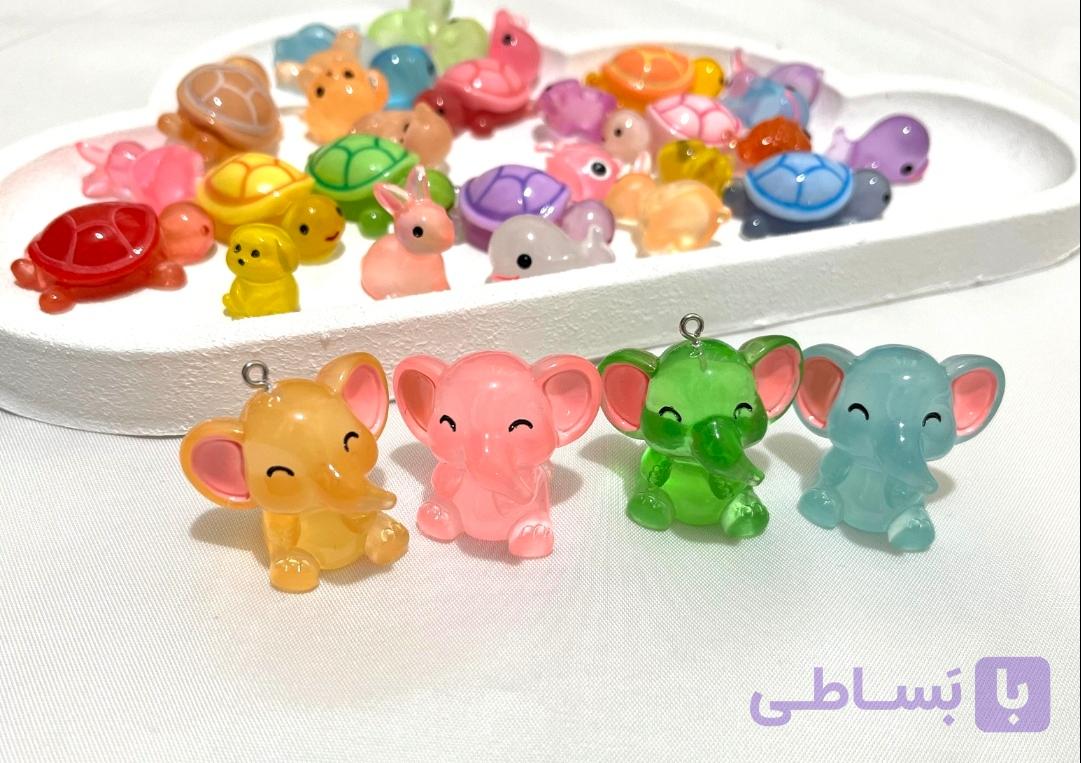 عروسک شب تاب فیل در رنگ‌بندی متنوع (حداقل سفارش ۵عدد میباشد)