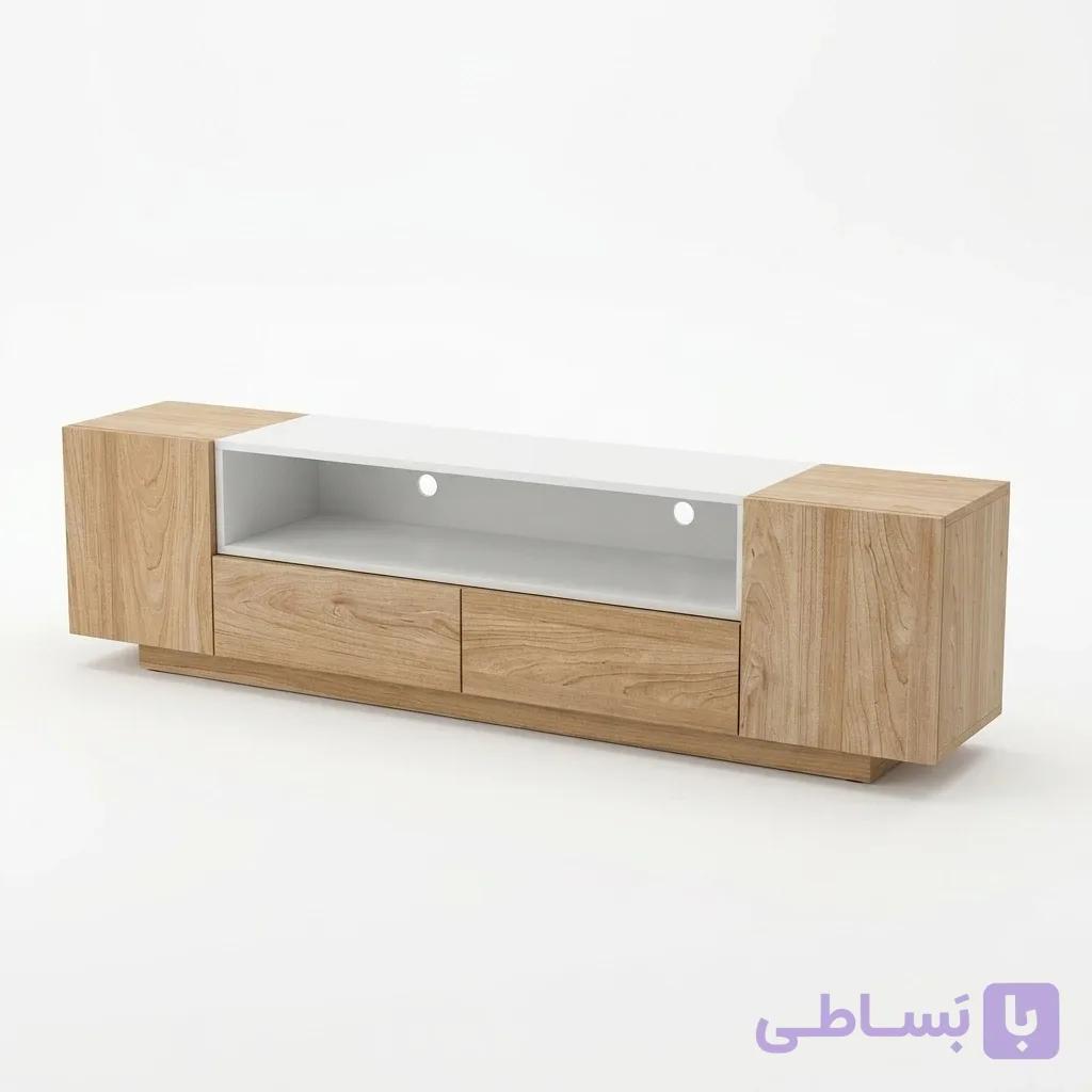میز تلویزیون ام دی اف چوبی مدرن مدل نوین — تصویر 1