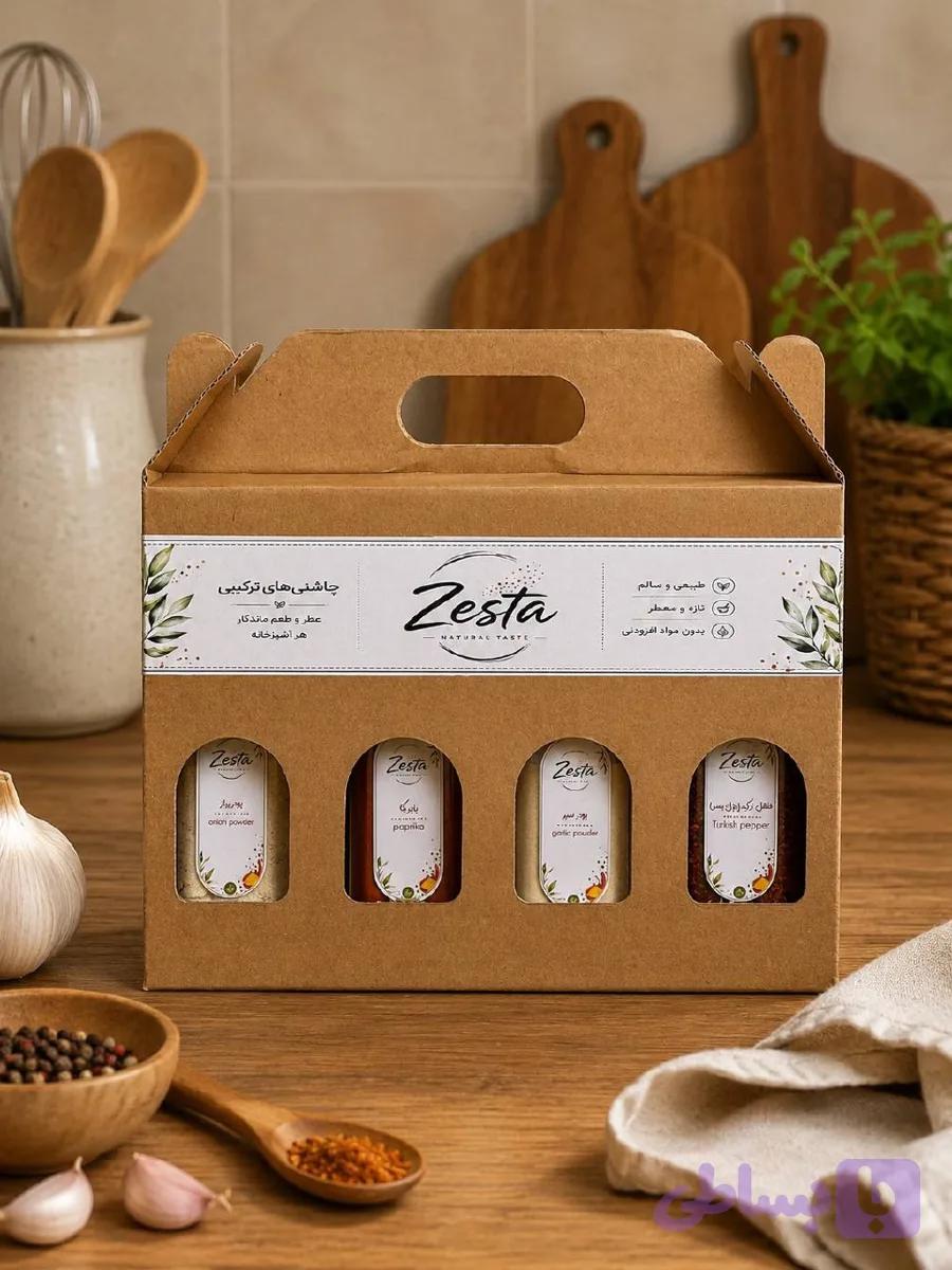 پک ادویه کاربردی زستا | پول بیبر، پاپریکا، پودر سیر و پیاز