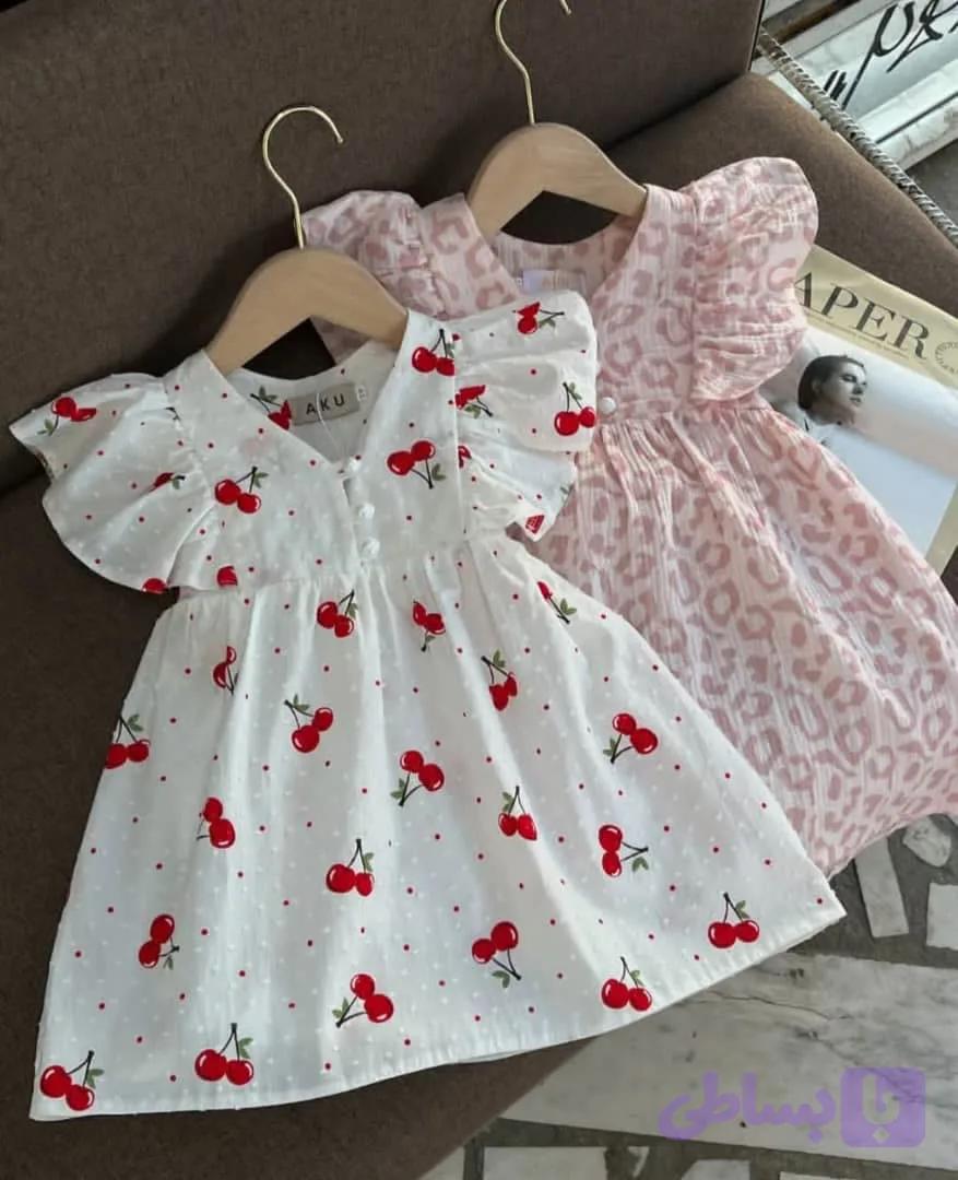لباس دخترانه طرح گیلاس و پلنگی