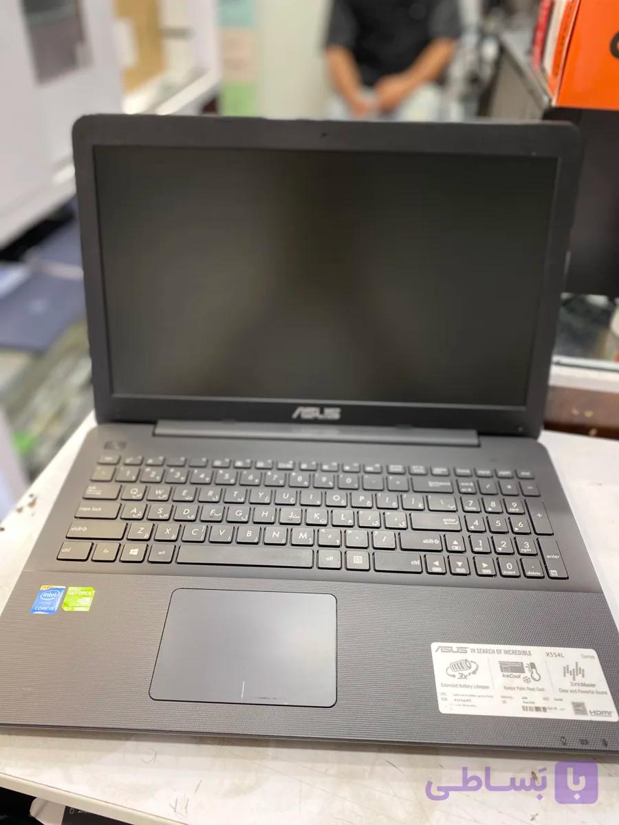 لپتاپ ایسوس مدل و مشخصات ‌. Laptop ASUS X 554L cpu i5 5200u ram 8GB. SSD 256 GB  vga mx 920 NVDIA