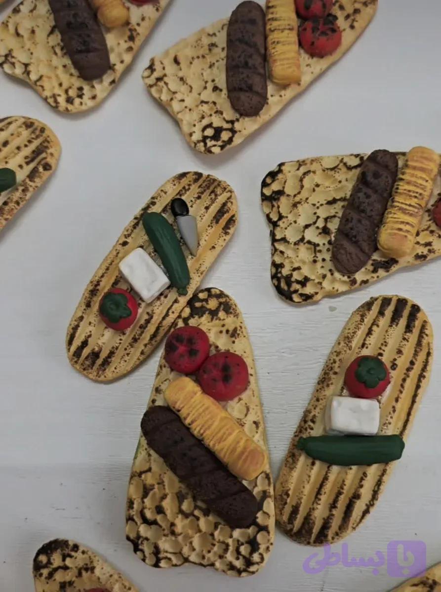 مگنت نان سنگک و بربری | هدیه مینیاتور آشپزخانه