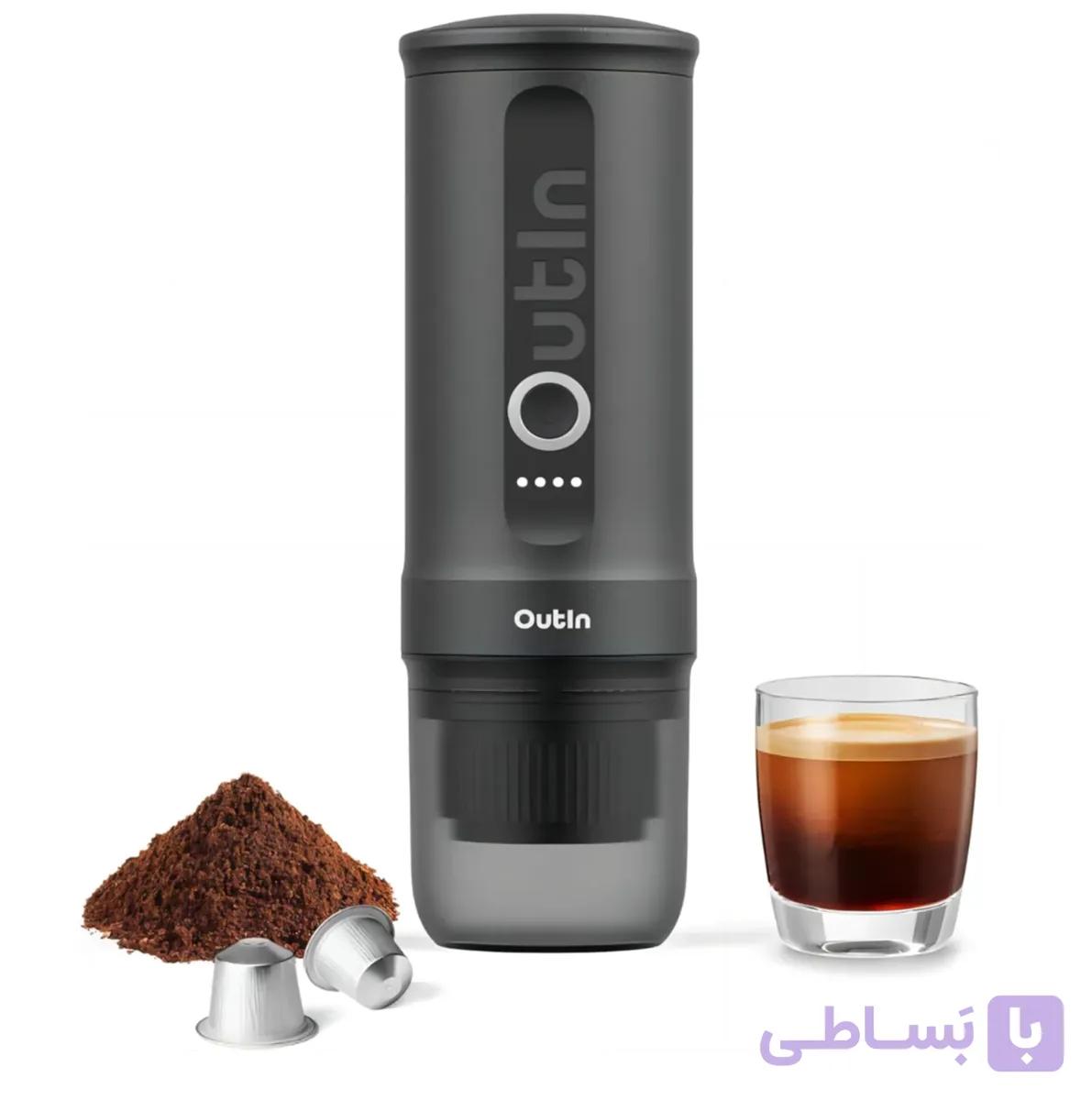 اسپرسو ساز قابل حمل اوتین | Outin مدل Nano رنگ خاکستری فضایی — تصویر 1
