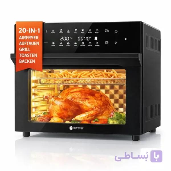 فر سرخ کن بدون روغن LLIVEKIT مدل 30L | ظرفیت 30 لیتر و جوجه گردان — تصویر 1