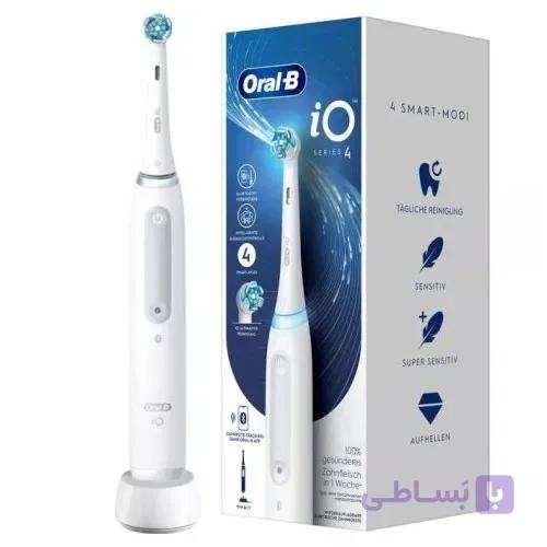 مسواک برقی Oral-B مدل iO4 Quiet White | ۴ حالت و سنسور فشار هوشمند — تصویر 1