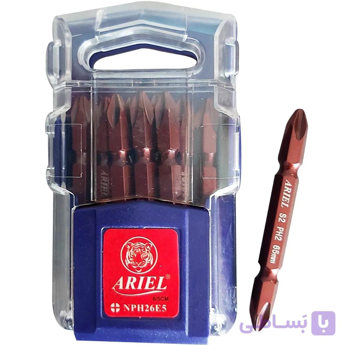 سر پیچ گوشتی آریل دو سر چهارسو مدل NPH26E5