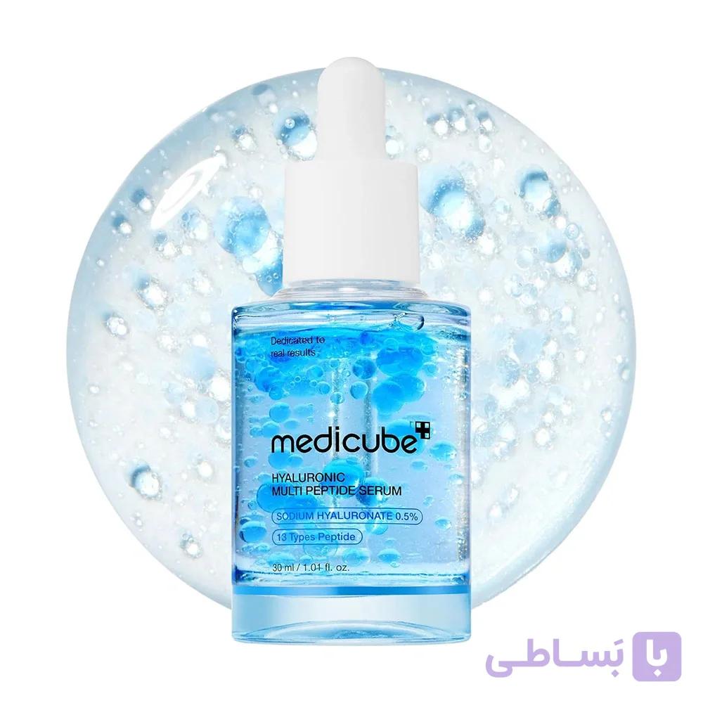 سرم هیالورونیک و مولتی پپتاید مدی کیوب حجم ۳۰ میلی لیتر اصل — تصویر 1