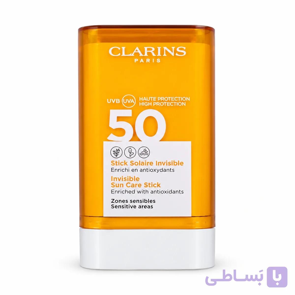 ضد آفتاب استیکی کلارنس Clarins Invisible Sun Care Stick SPF50 حجم 17 گرم — تصویر 1