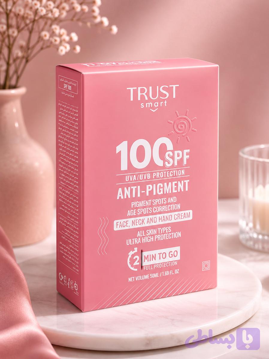 ضد افتاب بی رنگ SPF 100 تراست اسمارت