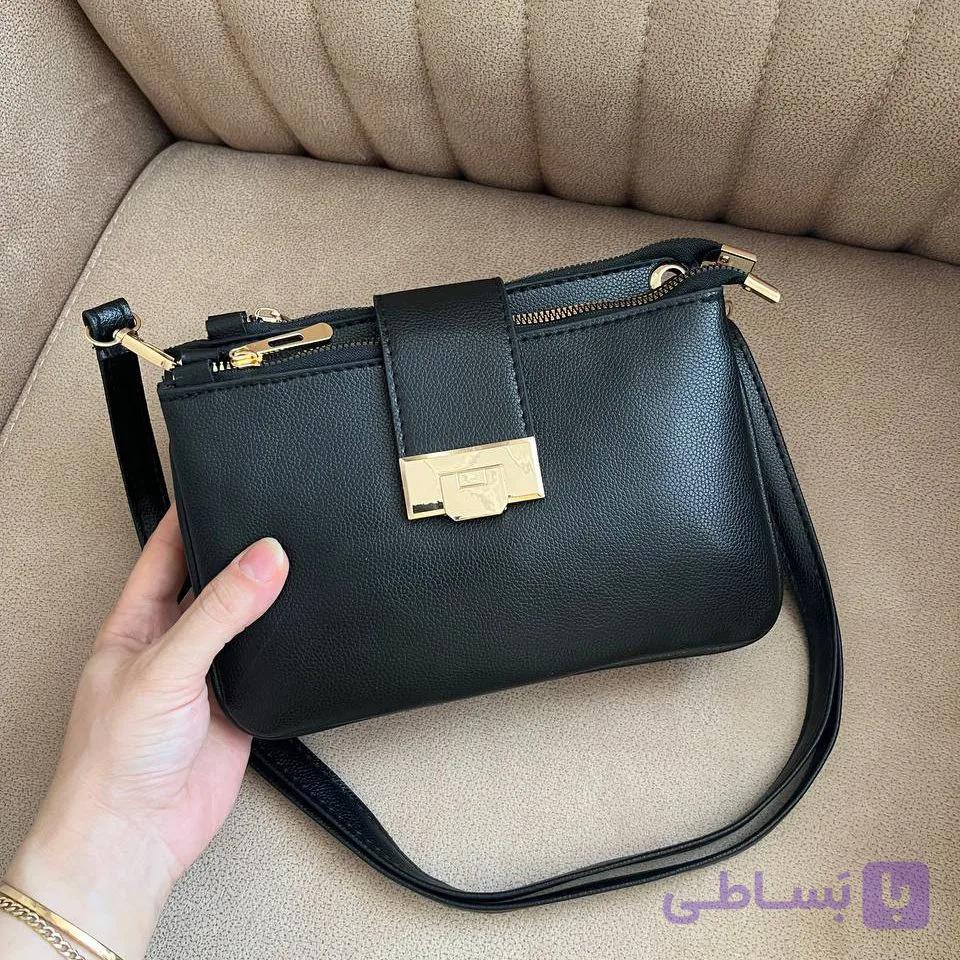 کیف زنانه قهوه ای مدل کلاسیک در ابعاد ۲۳*۱۵ — تصویر 1