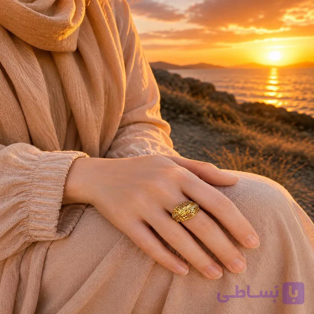 انگشتر طلا روسی مشابه طلا کد28