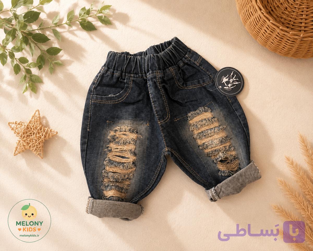 شلوار جین زاپدار موکا