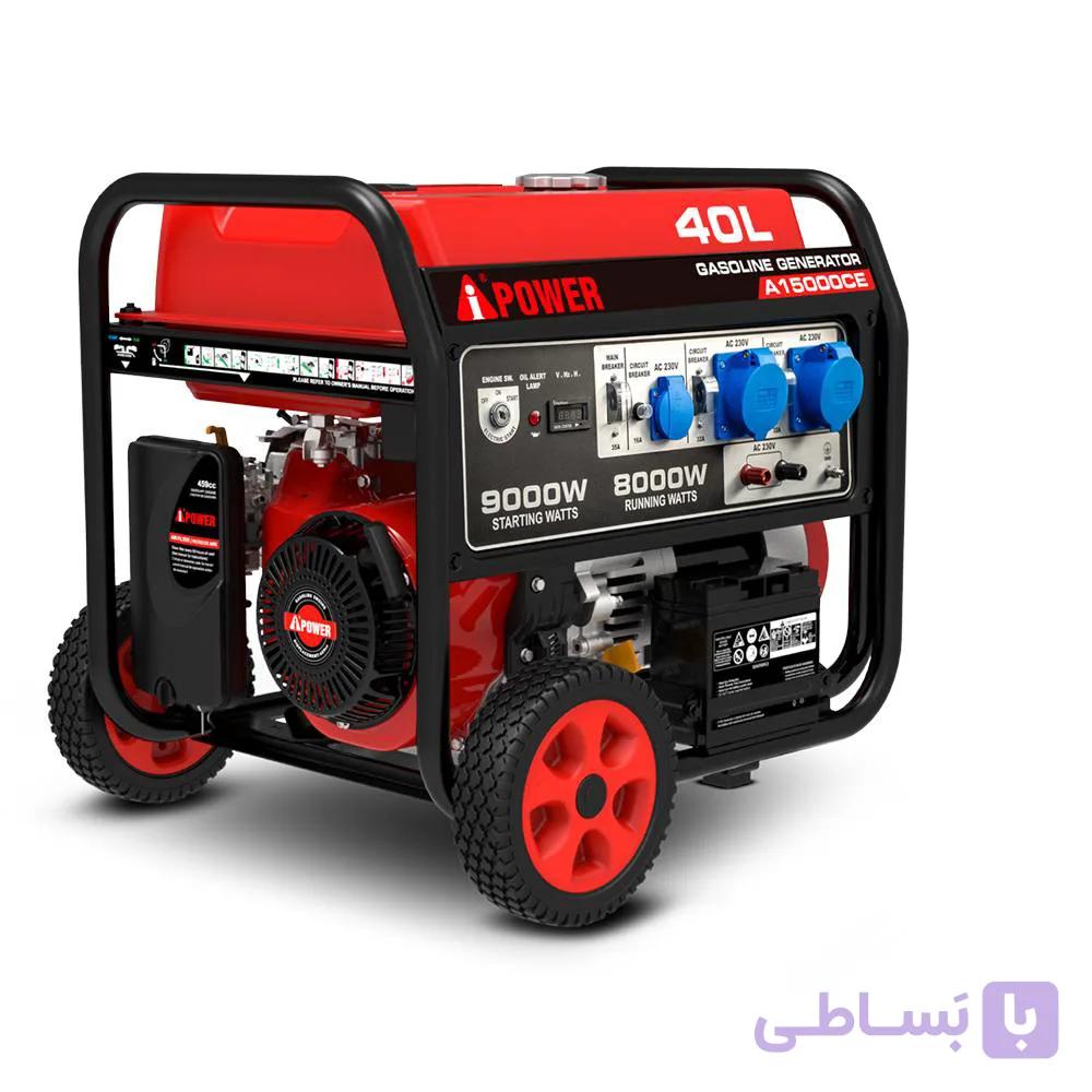 موتور برق بنزینی ای پاور ۹ کیلووات مدل A15000CE تک فاز — تصویر 1
